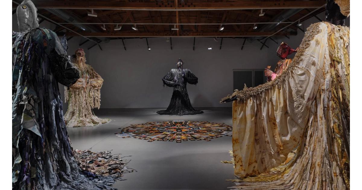 Tau Lewis, Spirit Level, installation view at David Zwirner in Los Angeles, featured in this March 2026 LA exhibits guide