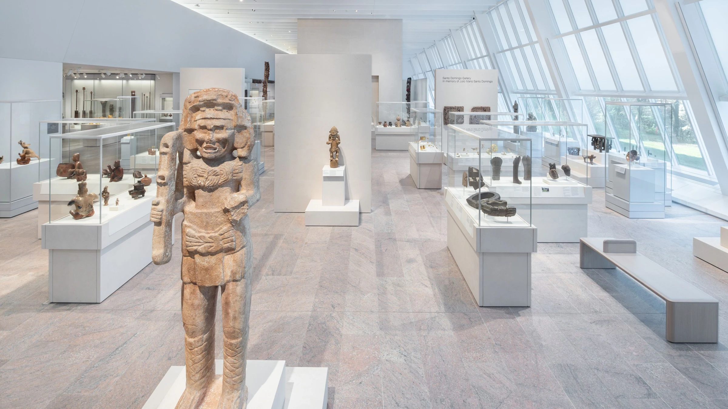 Installation team preparing works in a major museum gallery before opening.