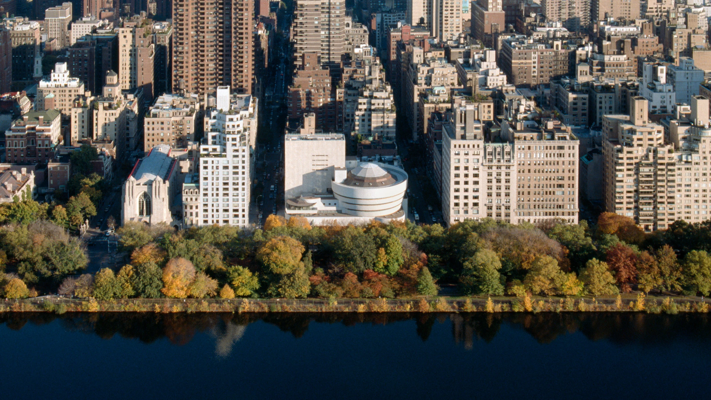 Exterior view of the Solomon R. Guggenheim Museum in New York.