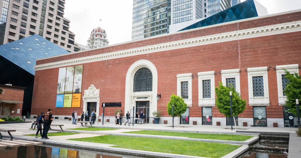 Exterior view of the Contemporary Jewish Museum building in San Francisco.
