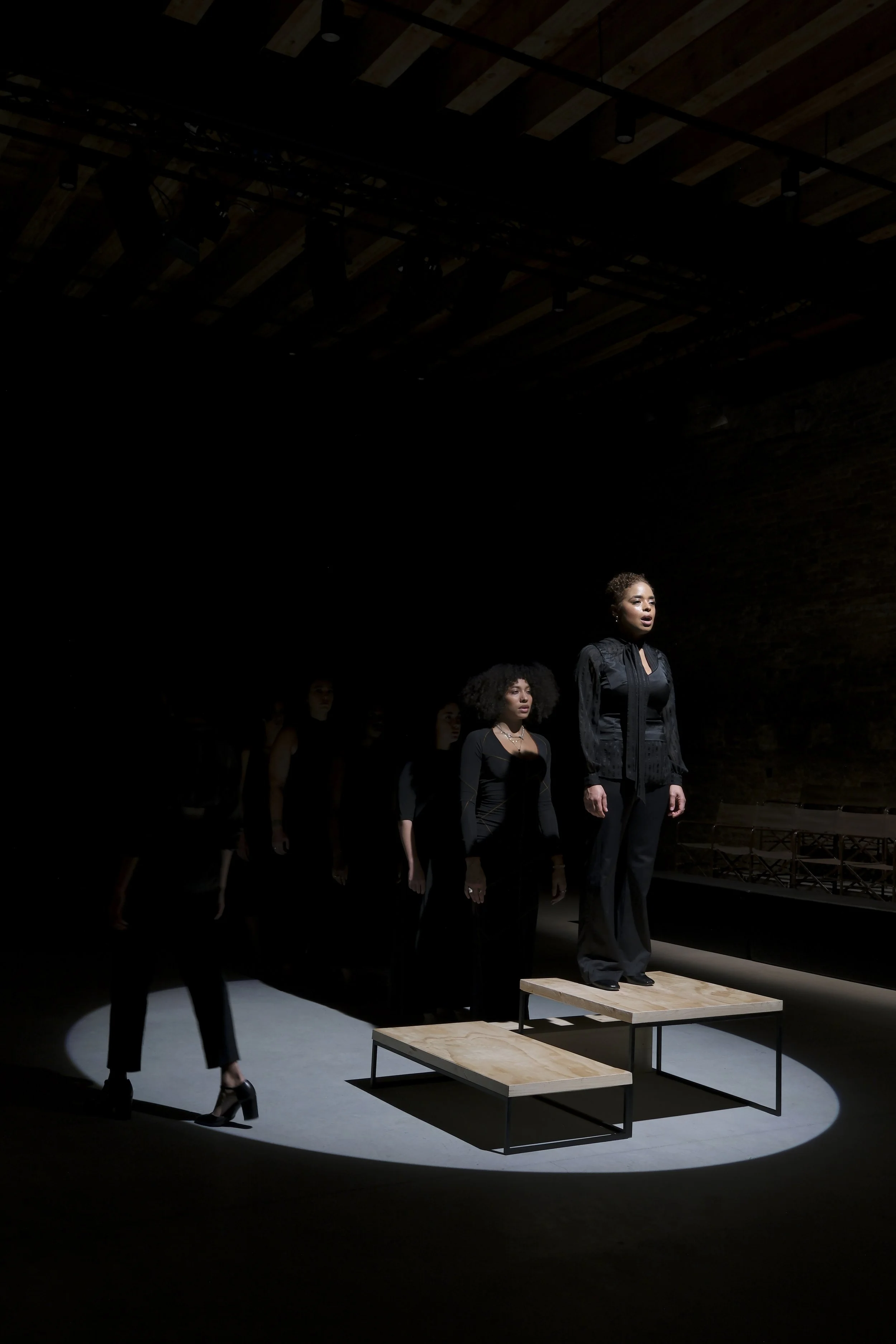 Performance view of Gabrielle Goliath’s Elegy - for two ancestors at La Biennale di Venezia