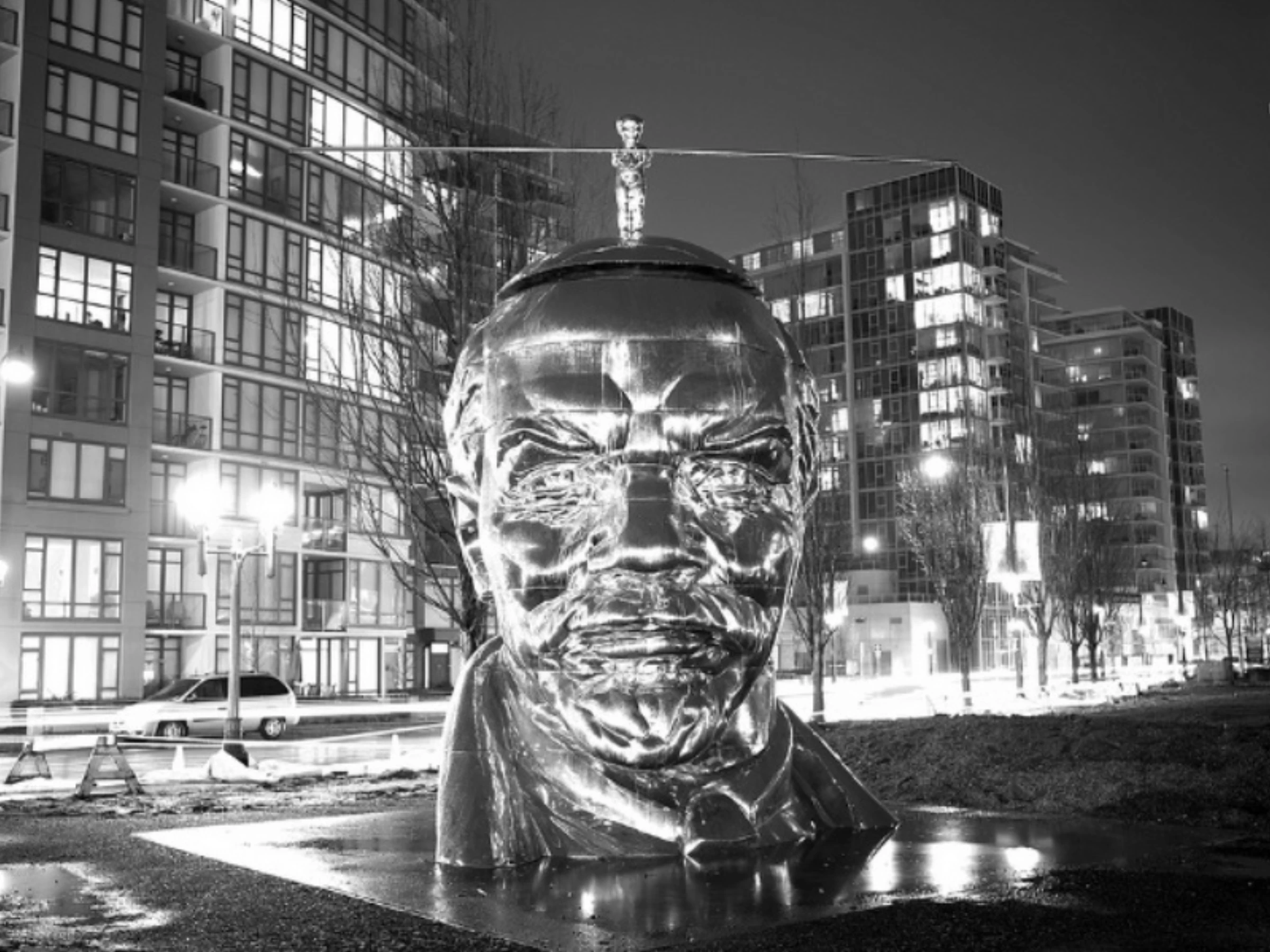 Gao Brothers public sculpture 'Miss Mao' installed in Vancouver, a satirical work central to later political controversy.