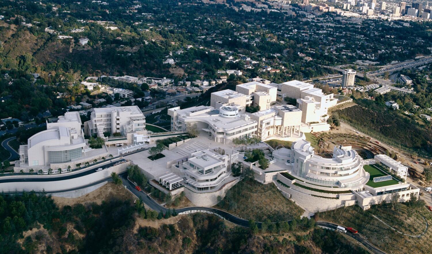 Aerial view of the Solomon R. Guggenheim Museum in New York