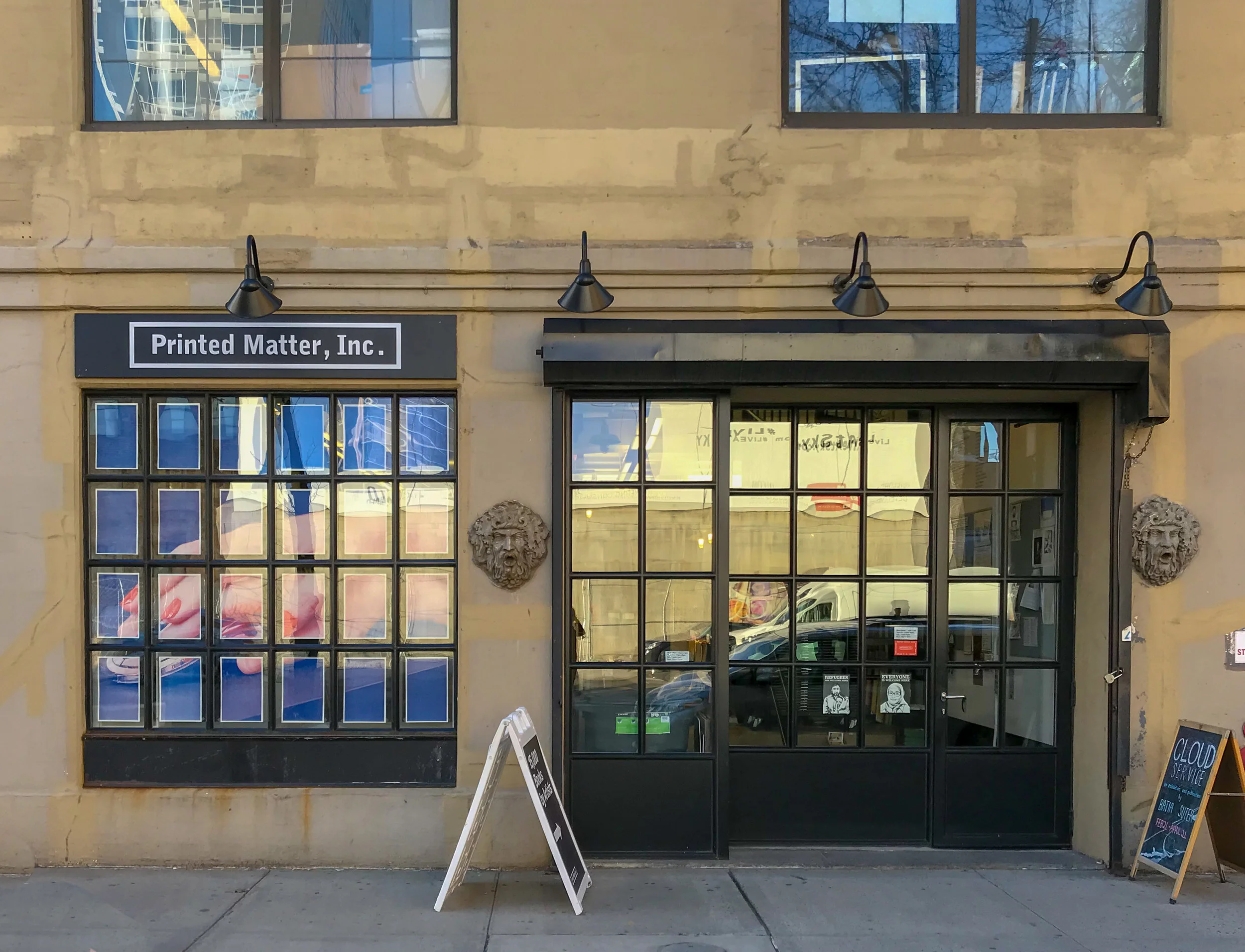 Installation view in New York illustrating contemporary artist-run exhibition infrastructure