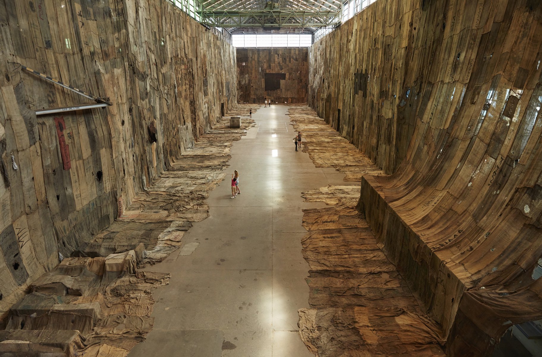 Ibrahim Mahama portrait on the occasion of an international biennial presentation.