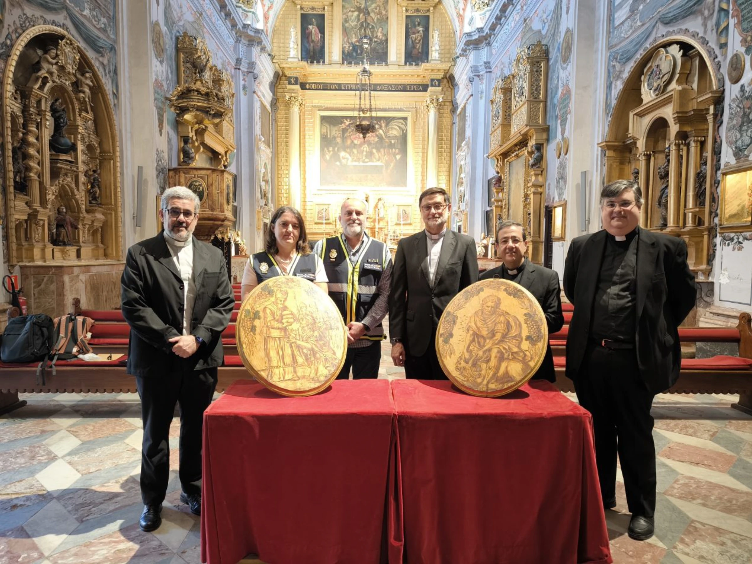 Reception ceremony for recovered Lucas Valdés paintings at the Hospital of the Venerables in Seville
