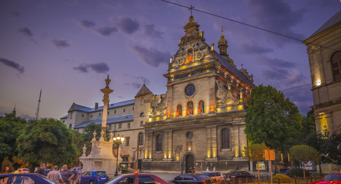 Bernardine Monastery and St. Andrew Church complex in Lviv’s historic center.