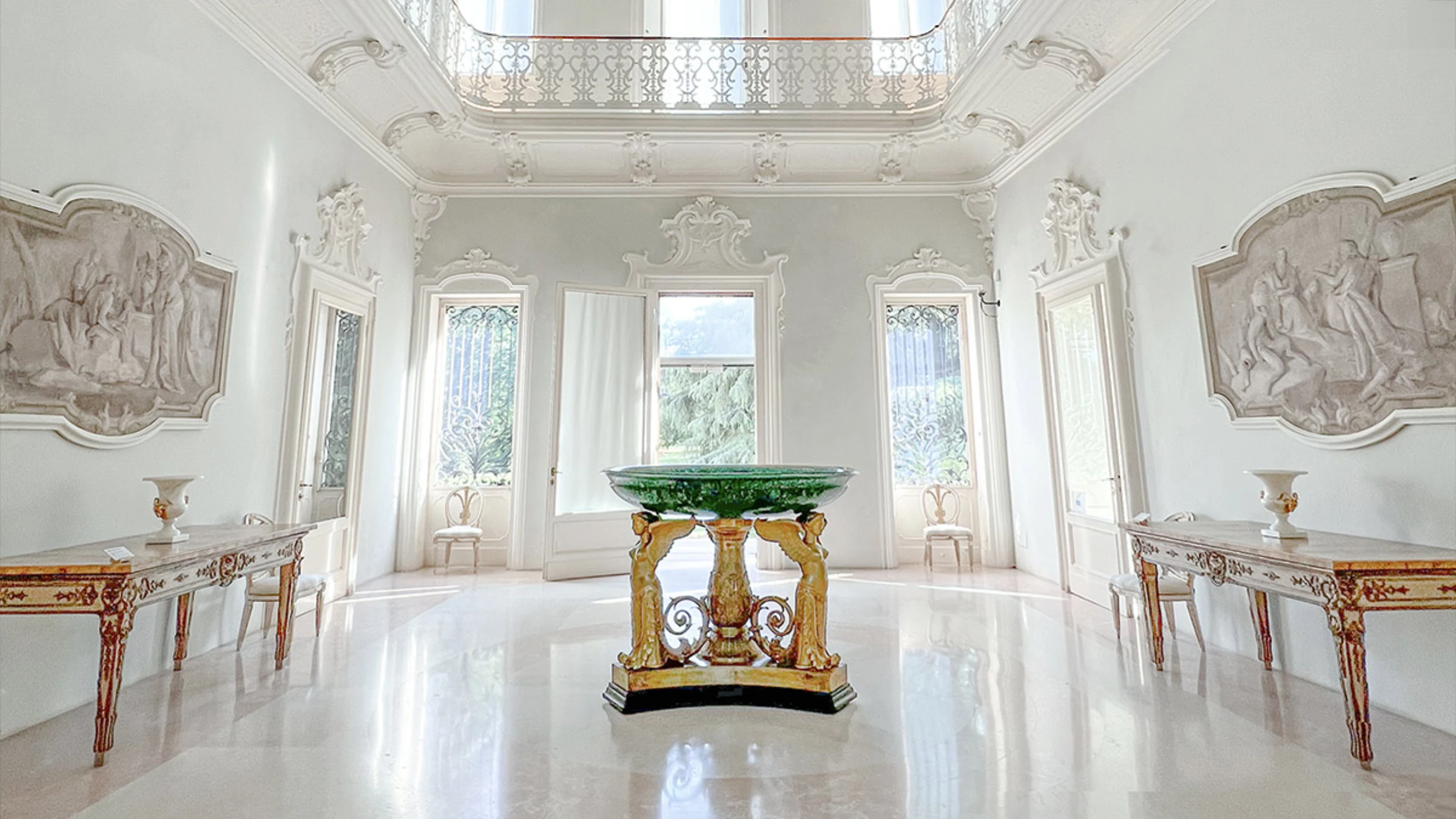 Exterior view of the Magnani-Rocca Foundation villa near Parma, Italy.