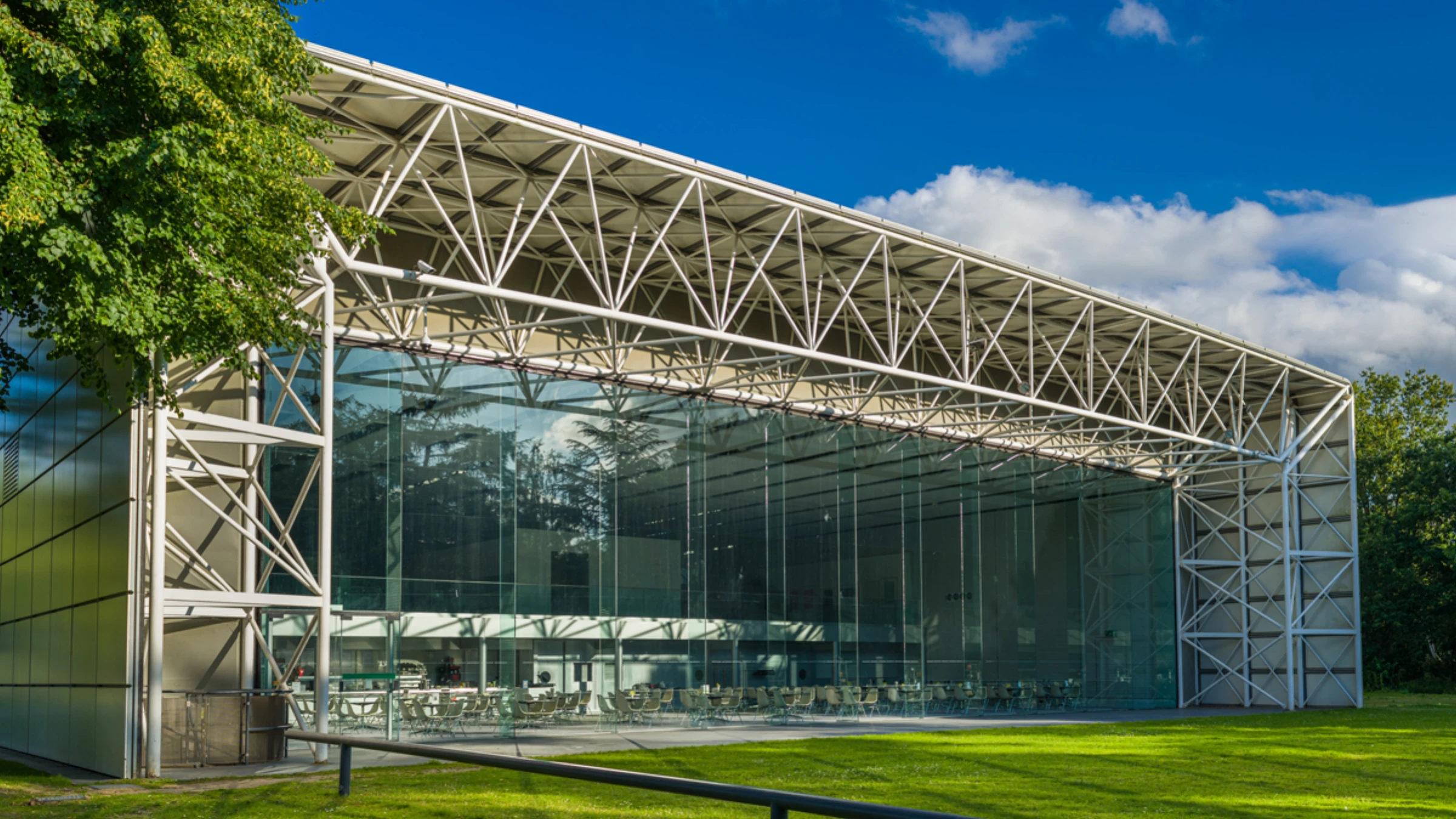 Exterior view of the Sainsbury Centre building in Norwich