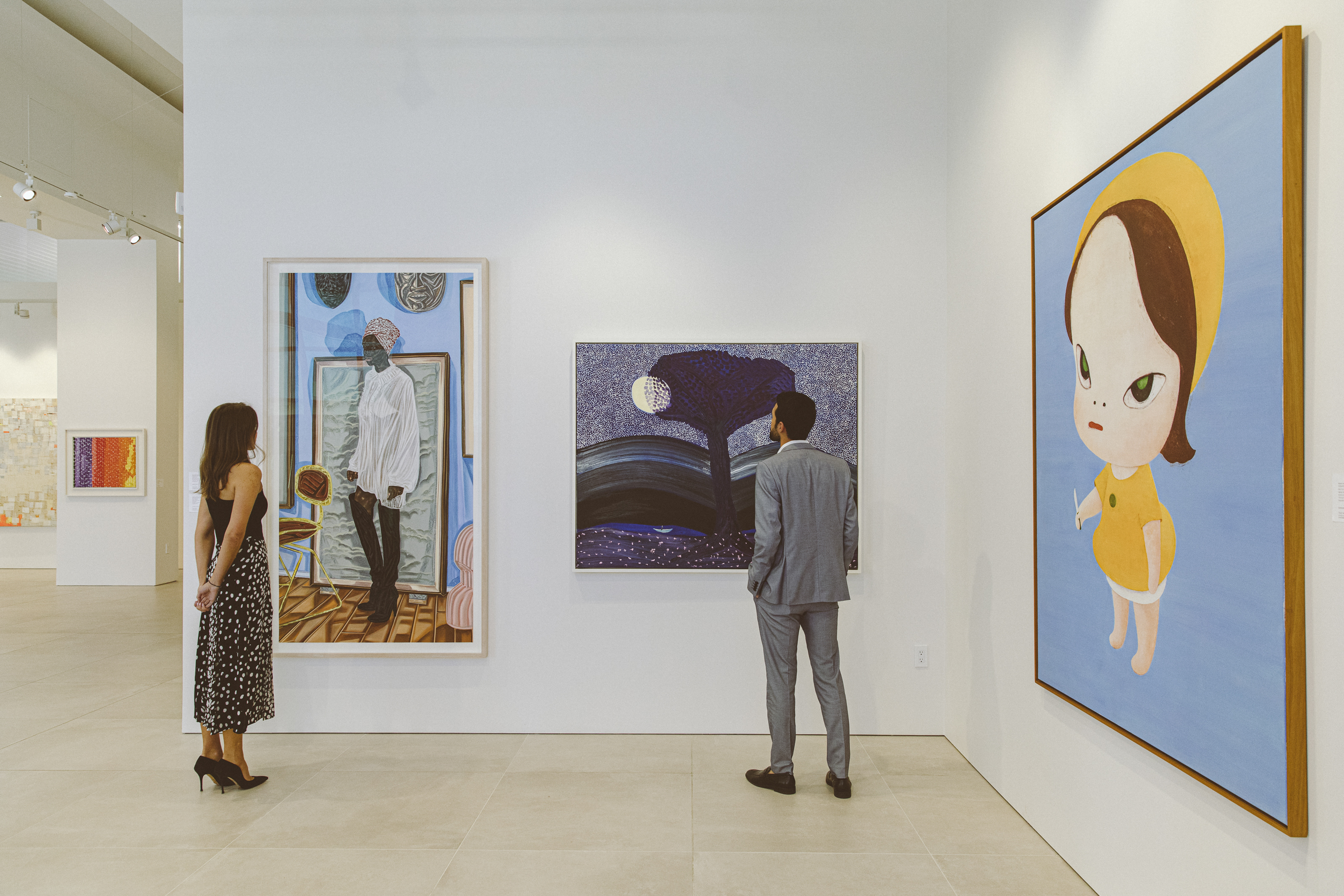 Packed Sotheby's salesroom during a modern and contemporary evening auction in London