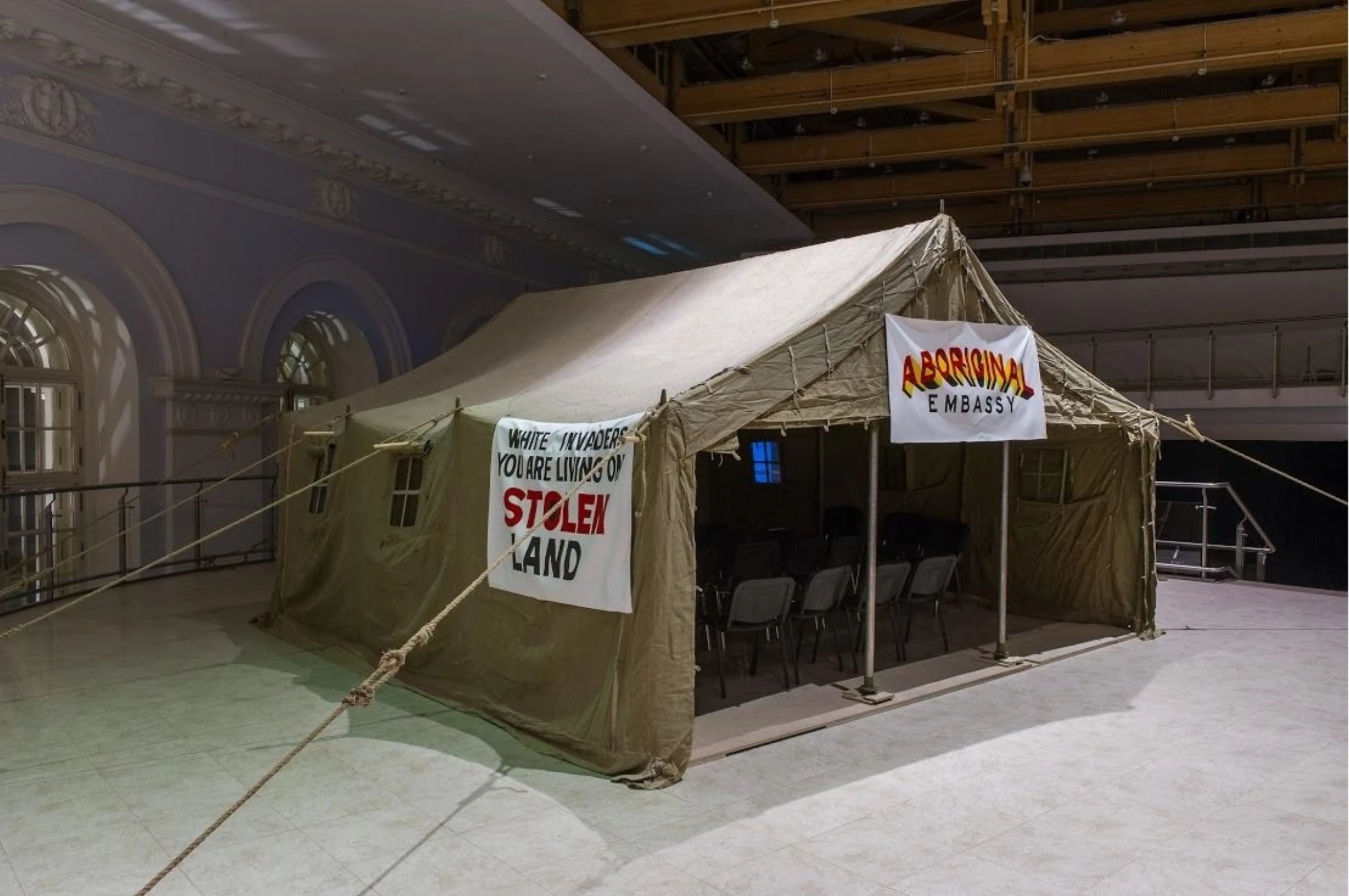 Industrial interior at White Bay Power Station in Sydney used for major art events.