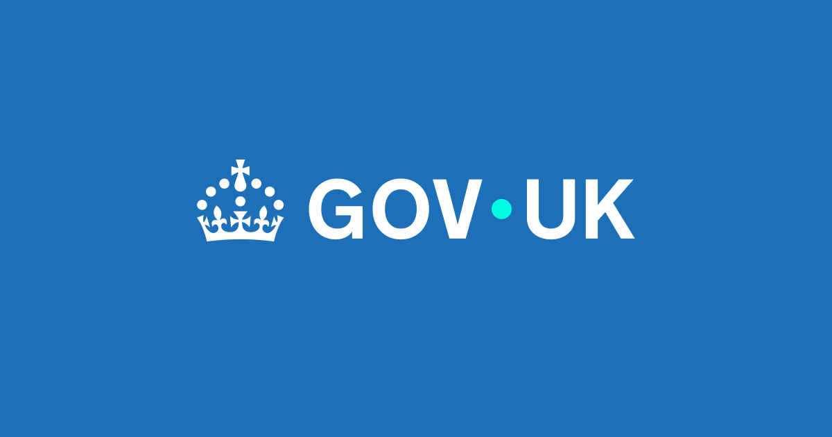 UK government crest and branding used on an official policy publication page.