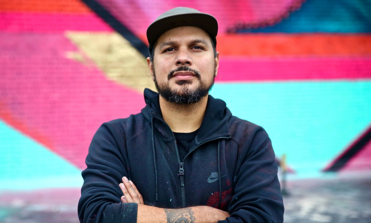 A sculptural paleta work by Victor Quiñonez from the I.C.E. Scream series