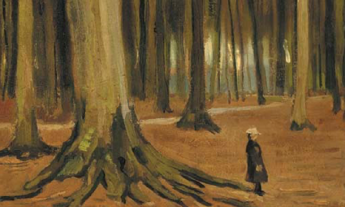 Vincent van Gogh’s early painting A Girl in a Wood