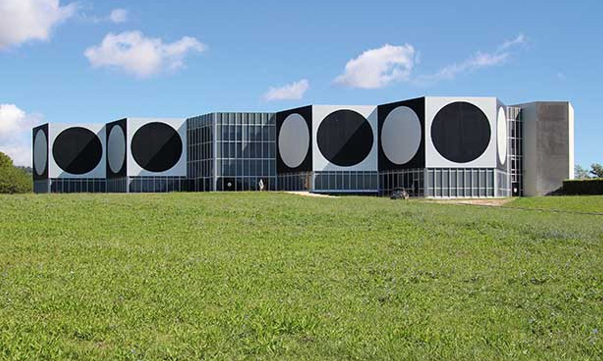 Exterior of the Fondation Vasarely building in Aix-en-Provence